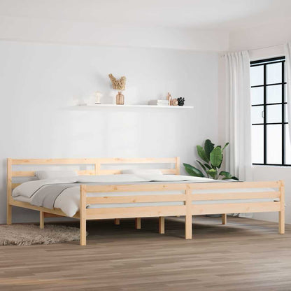 vidaXL Bed Frame without Mattress Solid Wood 200x200 cm - Brown - 205.5 x 205.5 x 69.5 cm