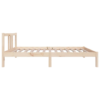 vidaXL Bed Frame without Mattress Solid Wood 90x190 cm Single - Brown - 195.5 x 95.5 x 69.5 cm