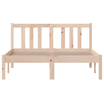 vidaXL Bed Frame without Mattress Solid Wood 120x200 cm - Brown - 205.5 x 125.5 x 69.5 cm
