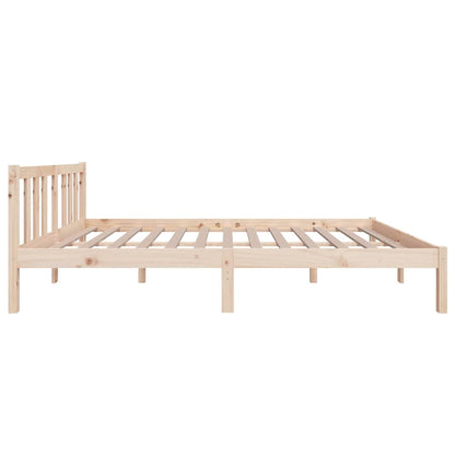 vidaXL Bed Frame without Mattress Solid Wood 120x200 cm - Brown - 205.5 x 125.5 x 69.5 cm