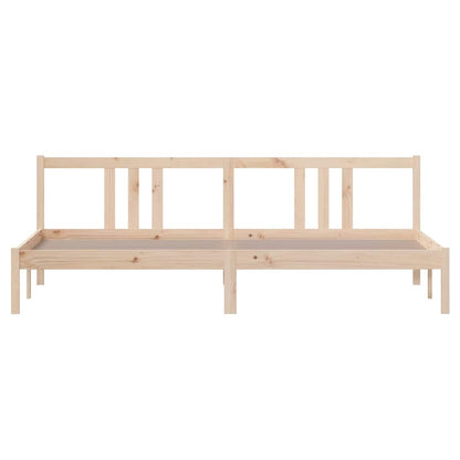 vidaXL Bed Frame without Mattress Solid Wood 200x200 cm - Brown - 205.5 x 205.5 x 69.5 cm - 65059