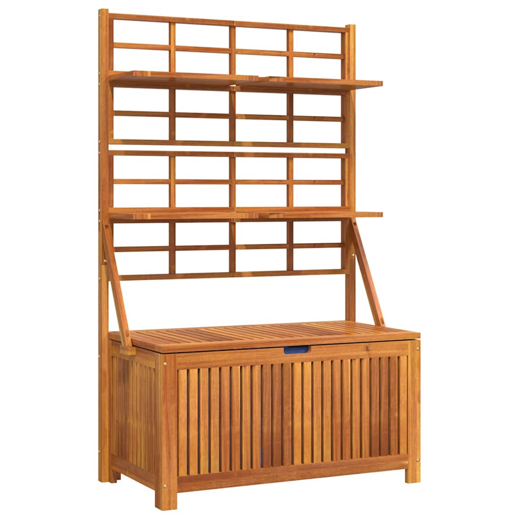 vidaXL Storage Box with Trellis 99x50x160 cm Solid Wood Acacia - Brown