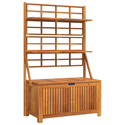 vidaXL Storage Box with Trellis 99x50x160 cm Solid Wood Acacia - Brown