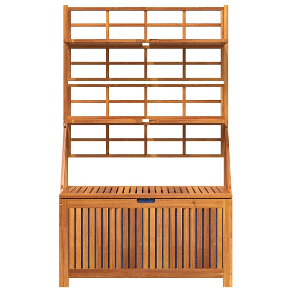 vidaXL Storage Box with Trellis 99x50x160 cm Solid Wood Acacia - Brown