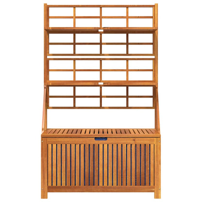 vidaXL Storage Box with Trellis 99x50x160 cm Solid Wood Acacia - Brown