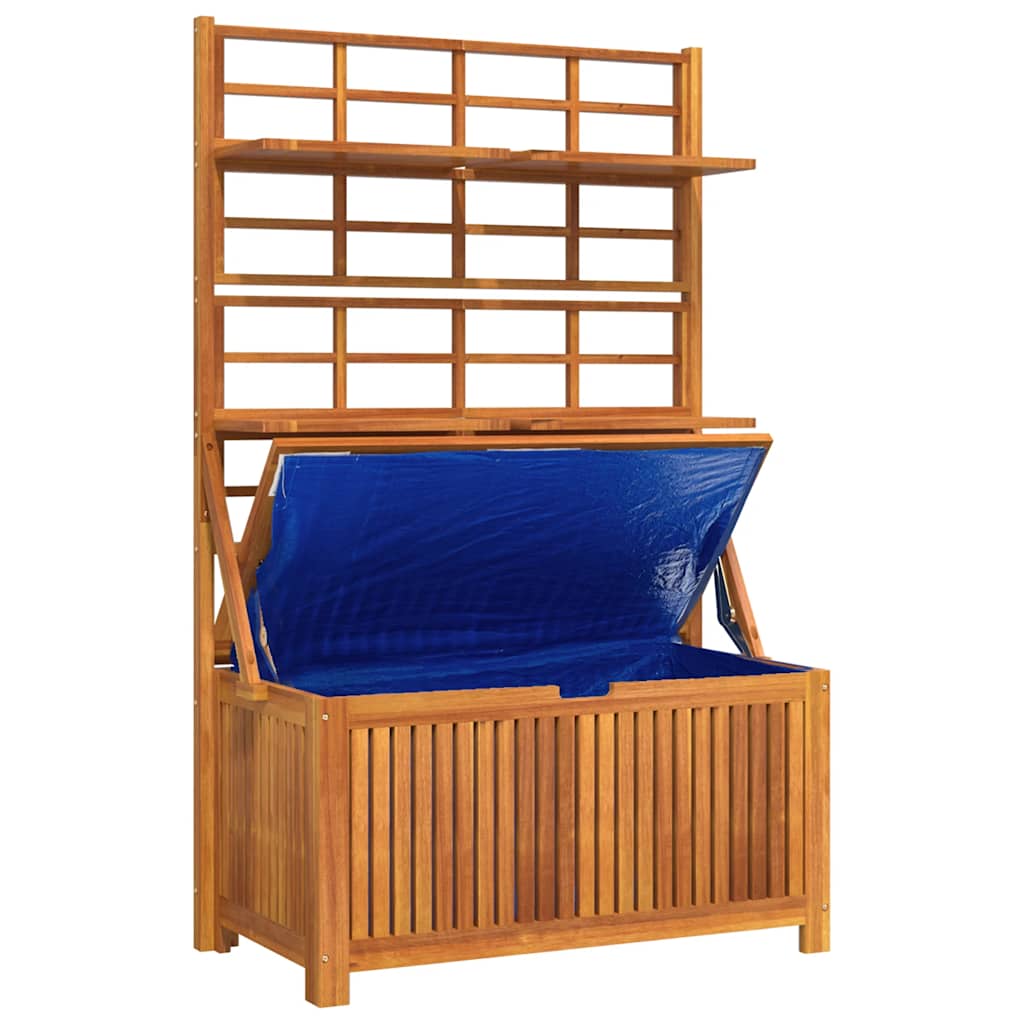 vidaXL Storage Box with Trellis 99x50x160 cm Solid Wood Acacia - Brown
