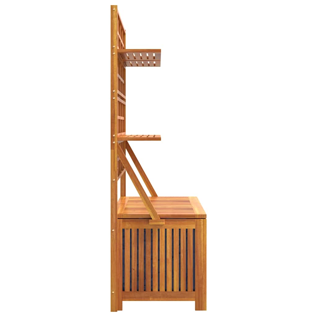 vidaXL Storage Box with Trellis 99x50x160 cm Solid Wood Acacia - Brown