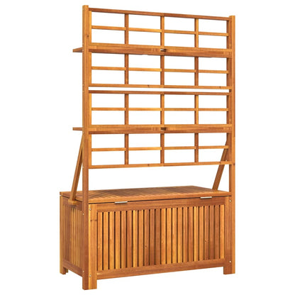 vidaXL Storage Box with Trellis 99x50x160 cm Solid Wood Acacia - Brown