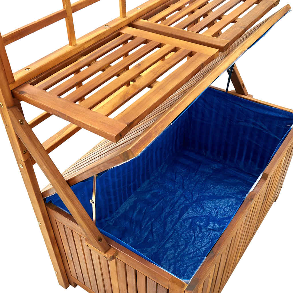 vidaXL Storage Box with Trellis 99x50x160 cm Solid Wood Acacia - Brown