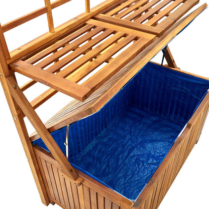 vidaXL Storage Box with Trellis 99x50x160 cm Solid Wood Acacia - Brown