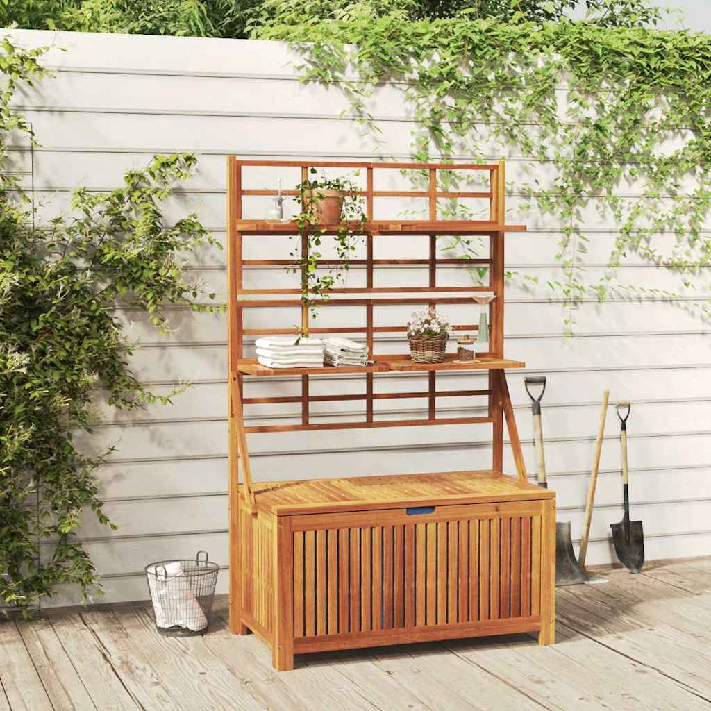 vidaXL Storage Box with Trellis 99x50x160 cm Solid Wood Acacia - Brown