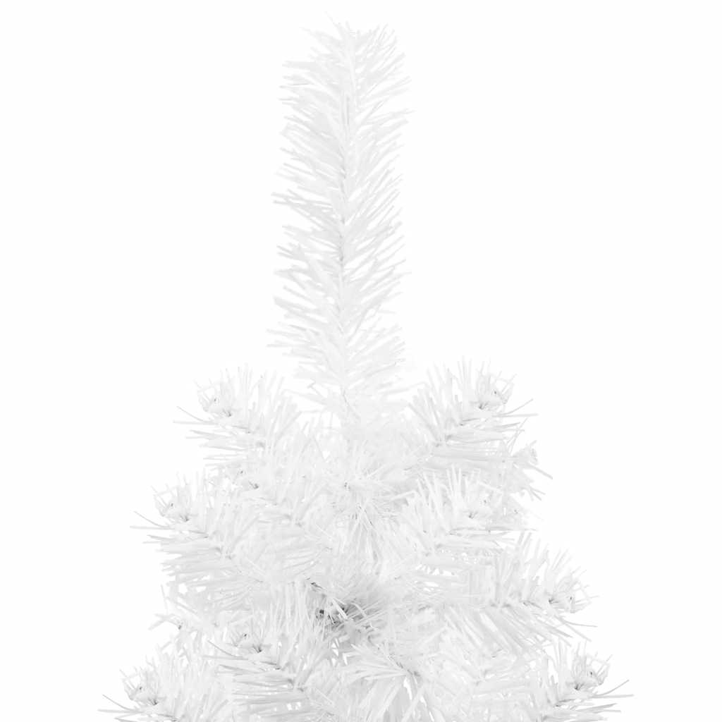 vidaXL Slim Artificial Half Christmas Tree with Stand White 180 cm
