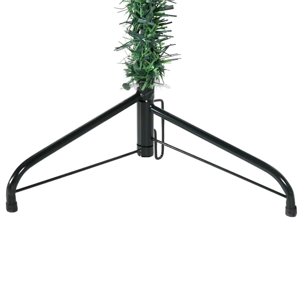 vidaXL Slim Artificial Half Christmas Tree with Stand Green 210 cm
