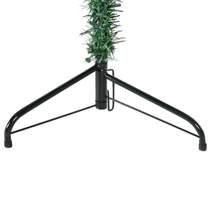 vidaXL Slim Artificial Half Christmas Tree with Stand Green 210 cm