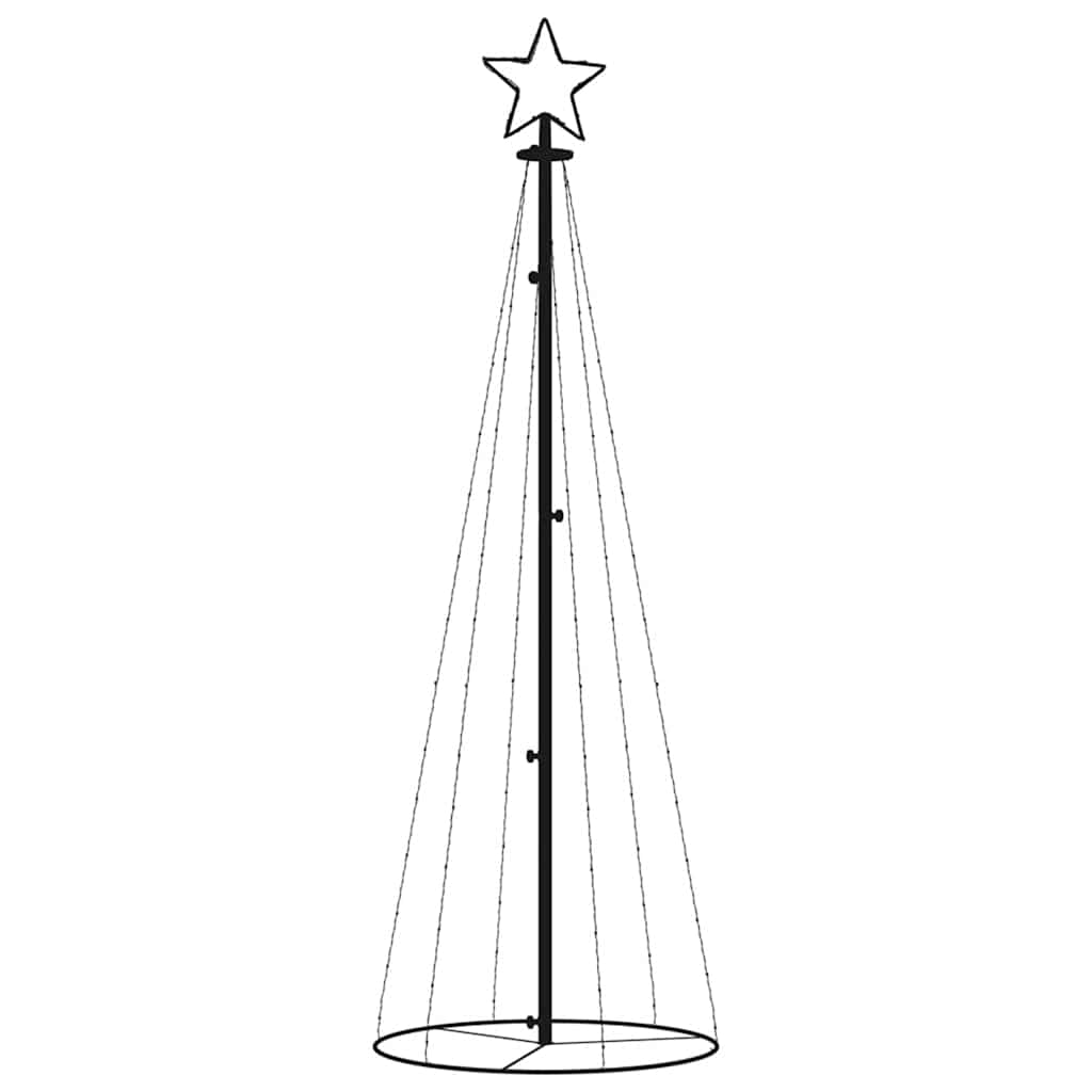 vidaXL Christmas Cone Tree Warm White 108 LEDs 70x180 cm - 180 x 70 cm