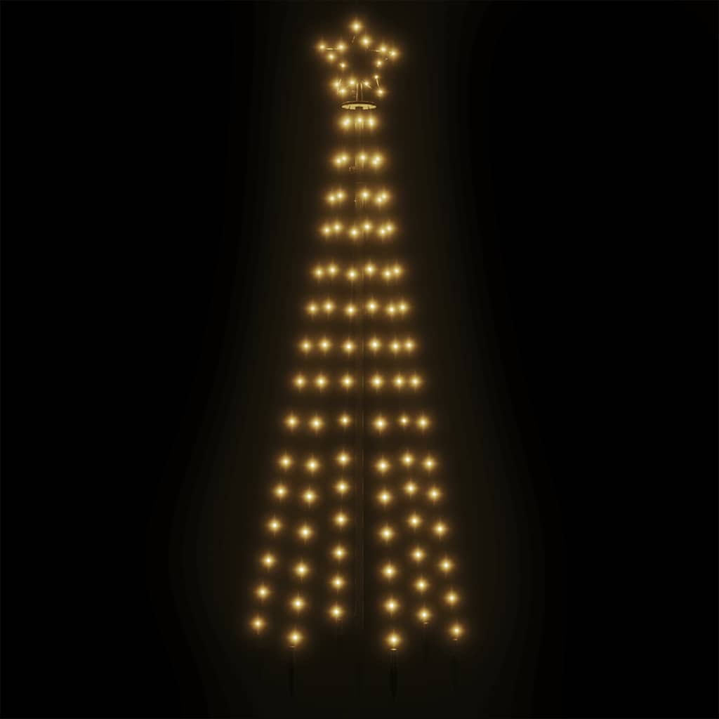 vidaXL Christmas Cone Tree Warm White 108 LEDs 70x180 cm - 180 x 70 cm