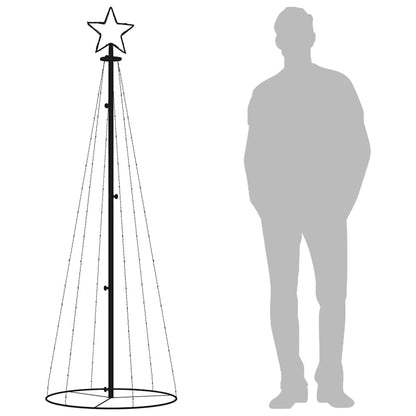 vidaXL Christmas Cone Tree Warm White 108 LEDs 70x180 cm - 180 x 70 cm