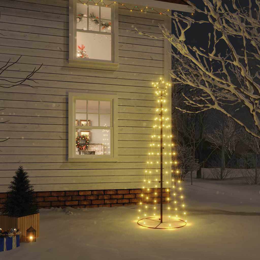 vidaXL Christmas Cone Tree Warm White 108 LEDs 70x180 cm - 180 x 70 cm