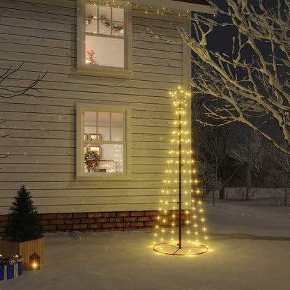 vidaXL Christmas Cone Tree Warm White 108 LEDs 70x180 cm - 180 x 70 cm