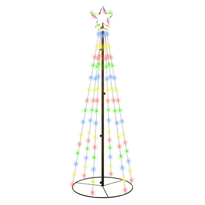 vidaXL Christmas Cone Tree Colourful 108 LEDs 70x180 cm - Multicolour - 180 x 70 cm