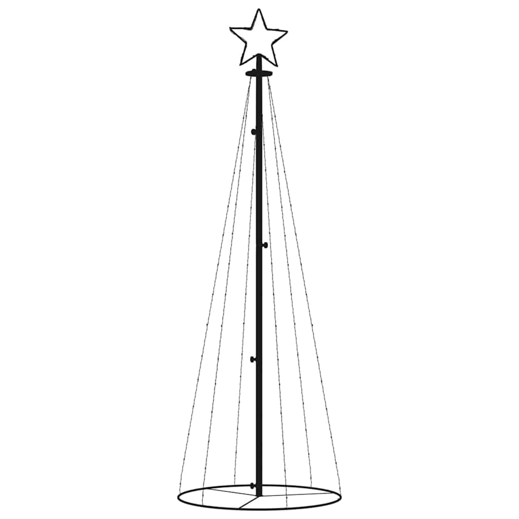vidaXL Christmas Cone Tree Colourful 108 LEDs 70x180 cm - Multicolour - 180 x 70 cm