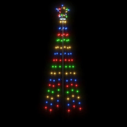 vidaXL Christmas Cone Tree Colourful 108 LEDs 70x180 cm - Multicolour - 180 x 70 cm