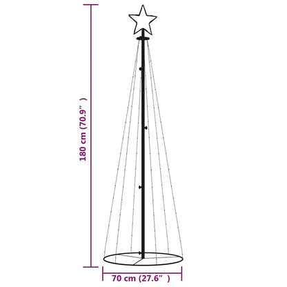 vidaXL Christmas Cone Tree Colourful 108 LEDs 70x180 cm - Multicolour - 180 x 70 cm