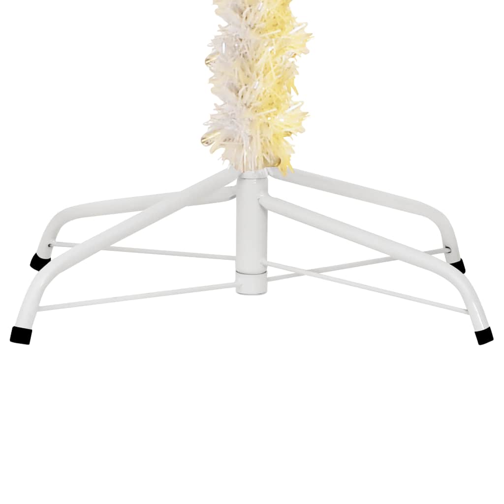 vidaXL Artificial Christmas Tree with Iridescent Tips White 180 cm PVC - 180 x 90 cm