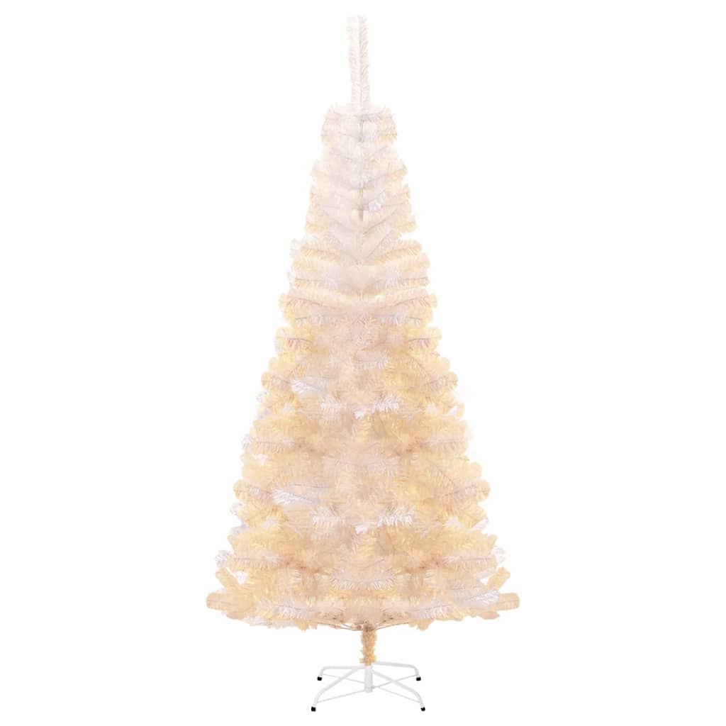 vidaXL Artificial Christmas Tree with Iridescent Tips White 240 cm PVC - 240 x 120 cm
