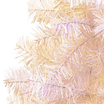 vidaXL Artificial Christmas Tree with Iridescent Tips White 240 cm PVC - 240 x 120 cm