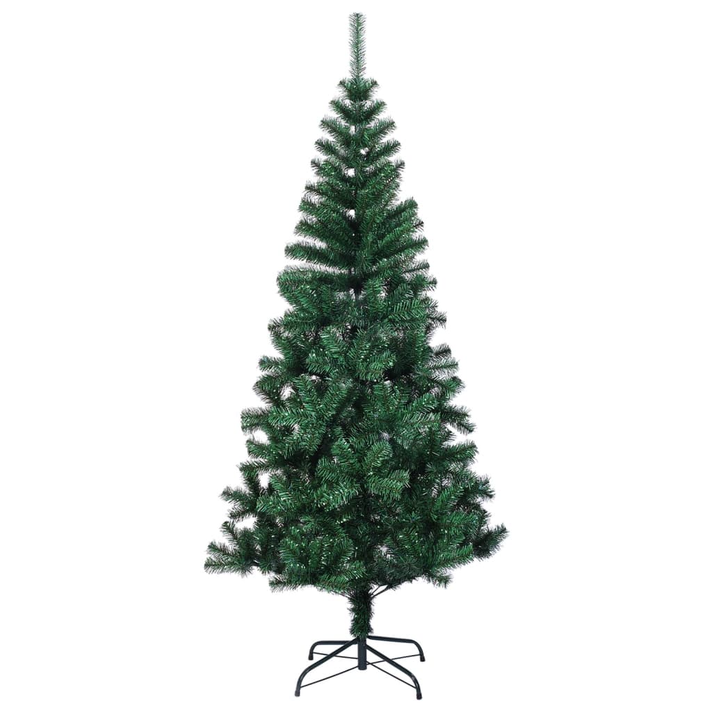 vidaXL Artificial Christmas Tree with Iridescent Tips Green 120 cm PVC - 120 x 65 cm