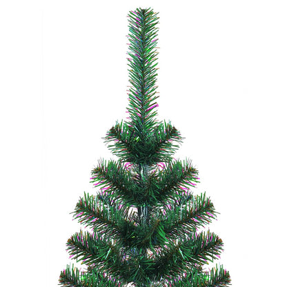 vidaXL Artificial Christmas Tree with Iridescent Tips Green 120 cm PVC - 120 x 65 cm