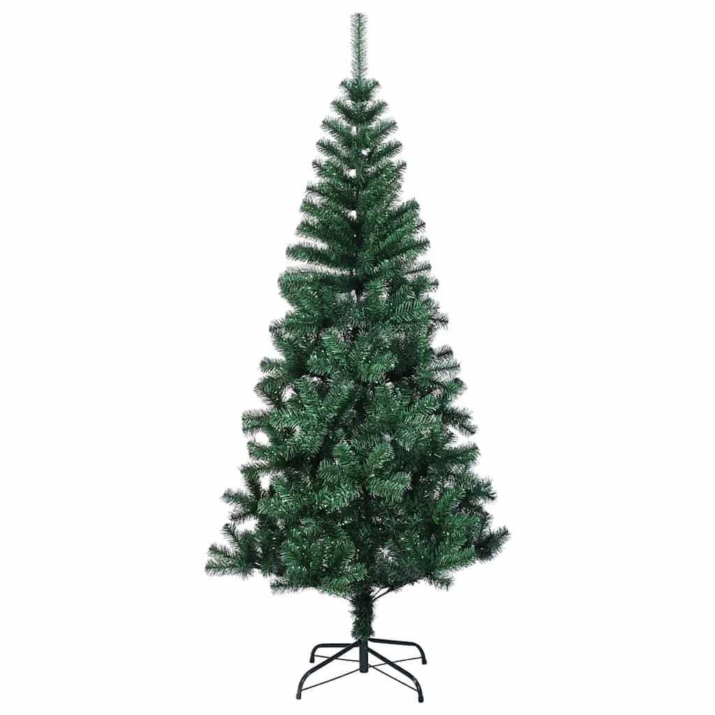 vidaXL Artificial Christmas Tree with Iridescent Tips Green 150 cm PVC - 150 x 80 cm