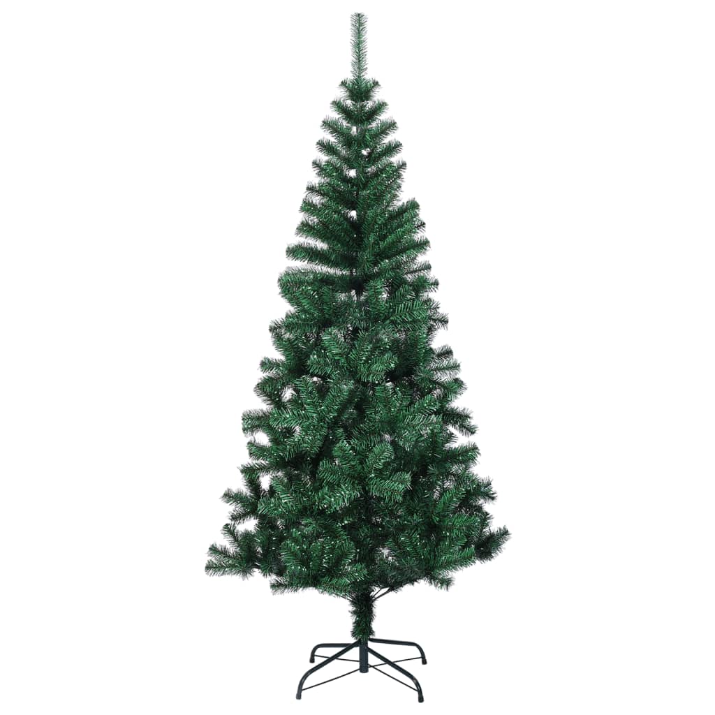 vidaXL Artificial Christmas Tree with Iridescent Tips Green 180 cm PVC - 180 x 90 cm