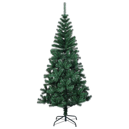 vidaXL Artificial Christmas Tree with Iridescent Tips Green 180 cm PVC - 180 x 90 cm