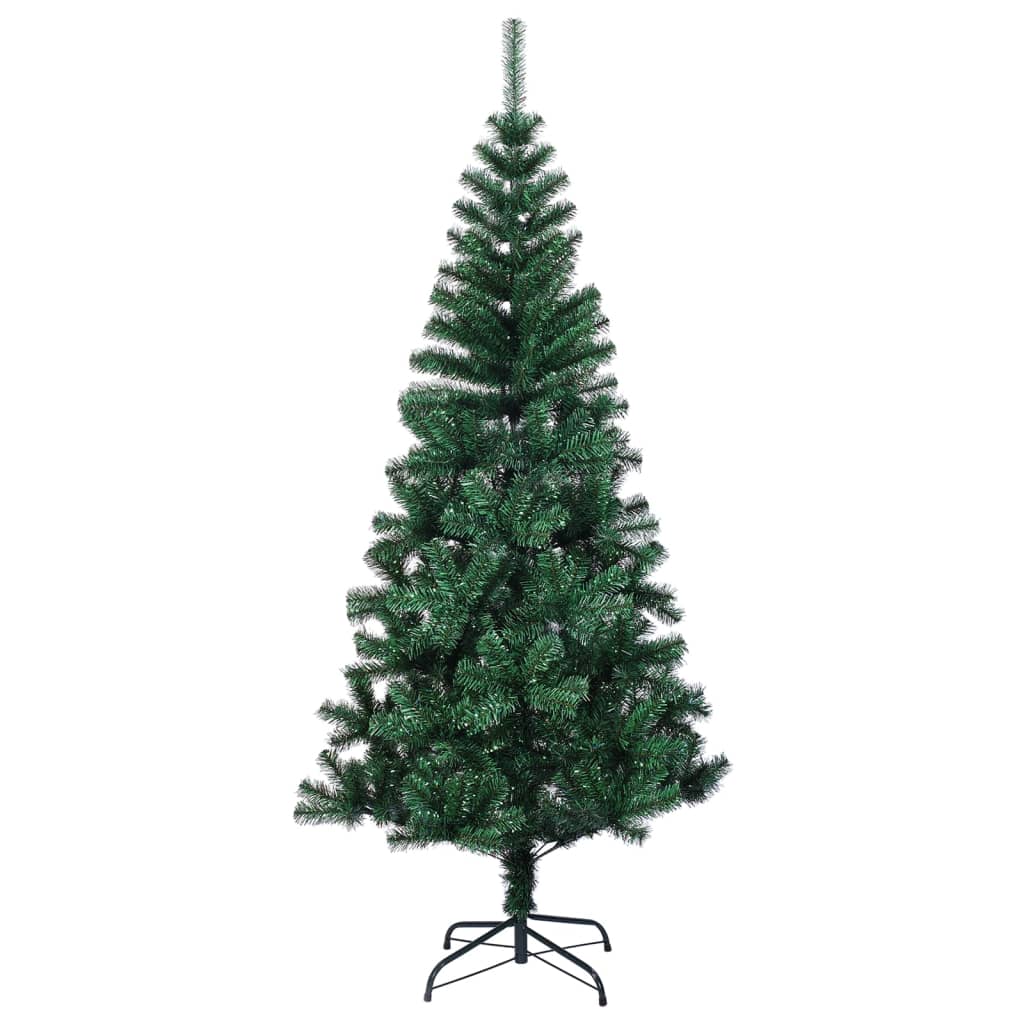 vidaXL Artificial Christmas Tree with Iridescent Tips Green 240 cm PVC - 240 x 120 cm