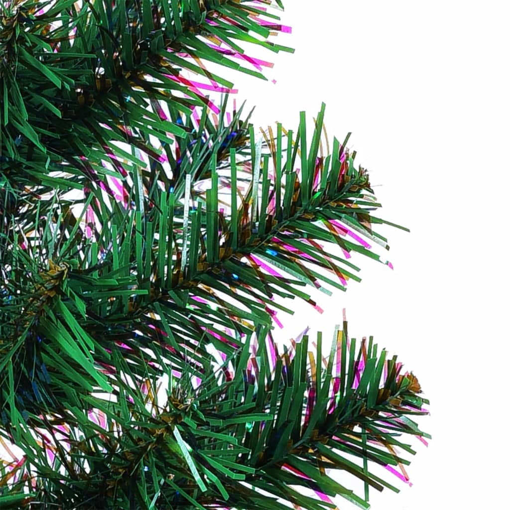 vidaXL Artificial Christmas Tree with Iridescent Tips Green 240 cm PVC - 240 x 120 cm