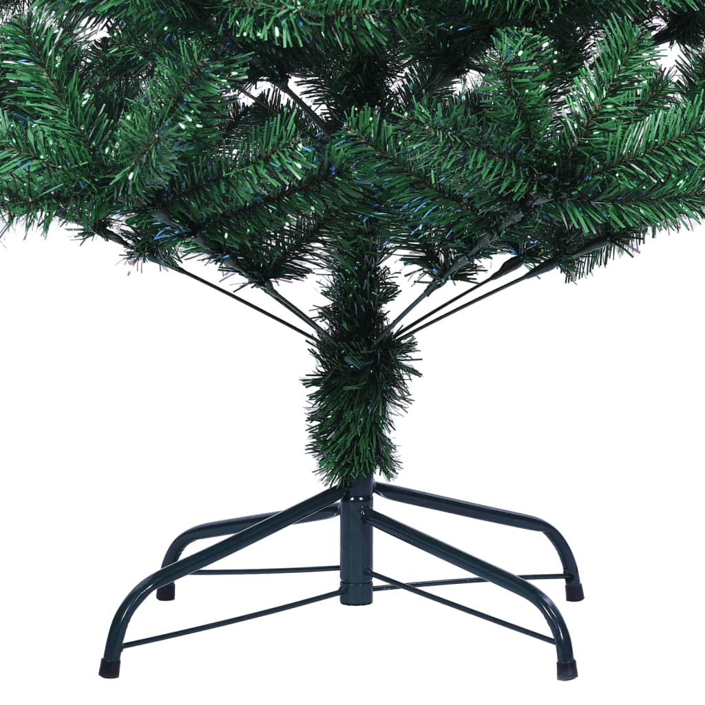 vidaXL Artificial Christmas Tree with Iridescent Tips Green 240 cm PVC - 240 x 120 cm