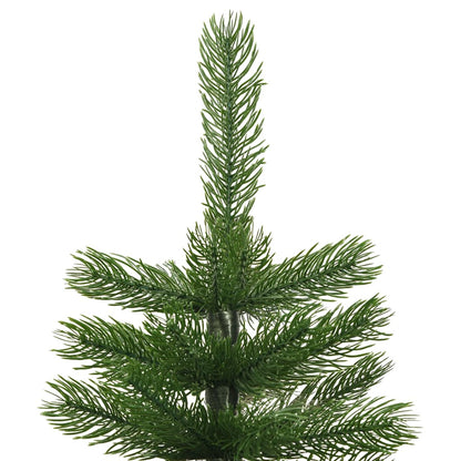 vidaXL Artificial Slim Christmas Tree with Stand 240 cm PE - Green - 240 x 63 cm