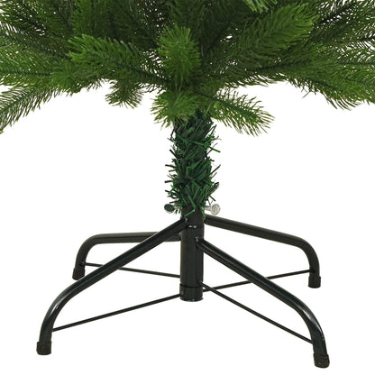 vidaXL Artificial Slim Christmas Tree with Stand 240 cm PE - Green - 240 x 63 cm
