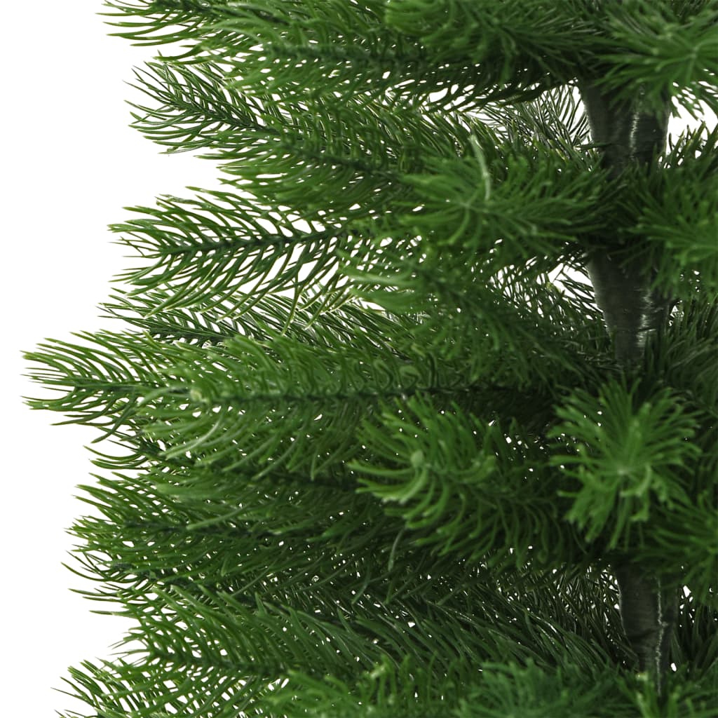vidaXL Artificial Slim Christmas Tree with Stand 240 cm PE - Green - 240 x 63 cm
