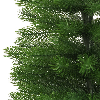 vidaXL Artificial Slim Christmas Tree with Stand 240 cm PE - Green - 240 x 63 cm