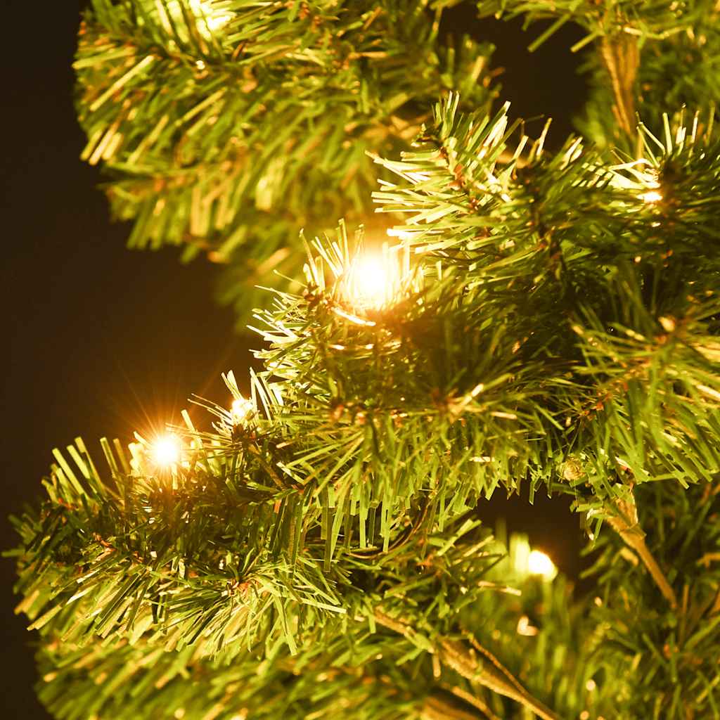vidaXL Swirl Pre-lit Christmas Tree with Stand Green 150 cm PVC - 150 x 80 cm