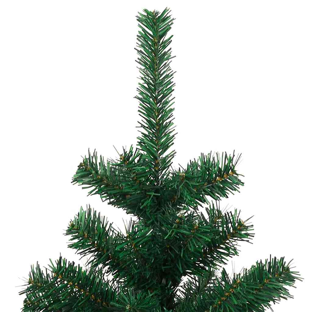 vidaXL Swirl Pre-lit Christmas Tree with Stand Green 150 cm PVC - 150 x 80 cm