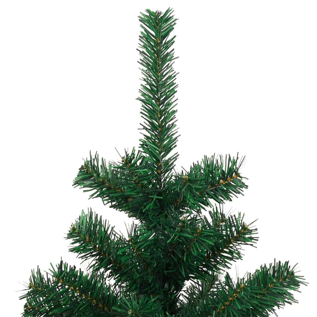vidaXL Swirl Pre-lit Christmas Tree with Stand Green 180 cm PVC - 180 x 95 cm