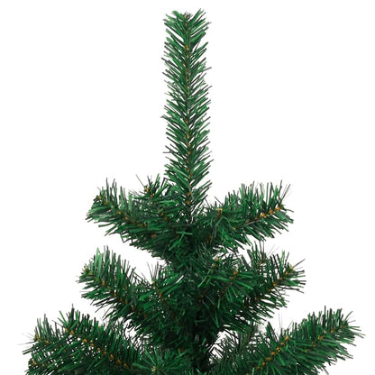 vidaXL Swirl Pre-lit Christmas Tree with Stand Green 180 cm PVC - 180 x 95 cm