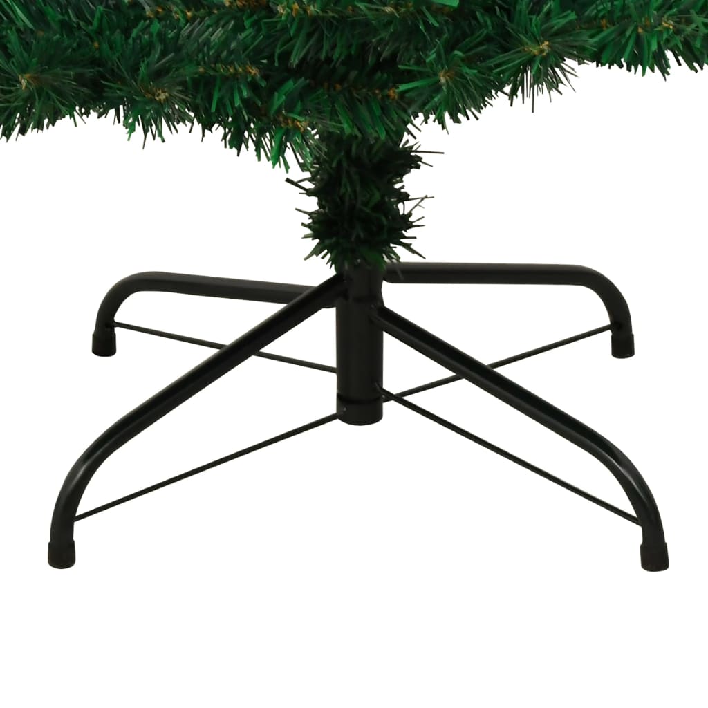 vidaXL Swirl Pre-lit Christmas Tree with Stand Green 180 cm PVC - 180 x 95 cm