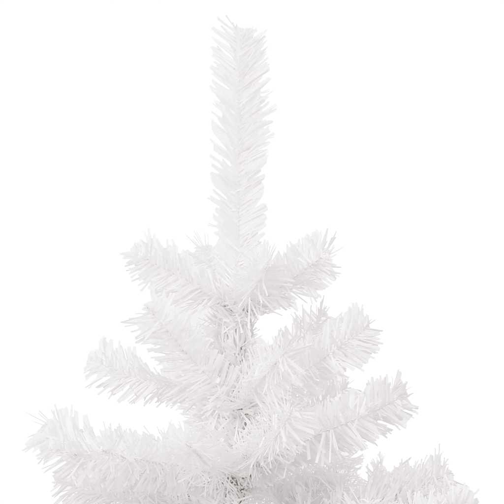 vidaXL Swirl Pre-lit Christmas Tree with Pot White 120 cm PVC - 120 x 65 cm