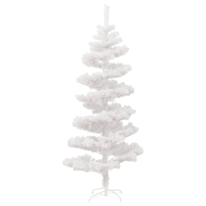 vidaXL Swirl Pre-lit Christmas Tree with Stand White 150 cm PVC - 150 x 80 cm