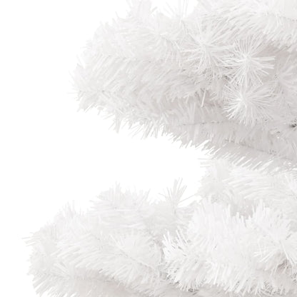 vidaXL Swirl Pre-lit Christmas Tree with Stand White 150 cm PVC - 150 x 80 cm